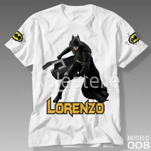 Camiseta Filme Batman Infantil Adulto Personalizada