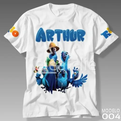 Camiseta Filme Rio Infantil Personalizada