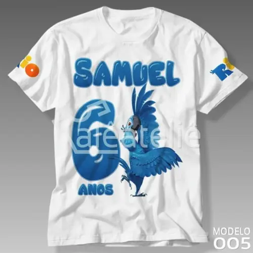 Camiseta Filme Rio Festa Personalizada