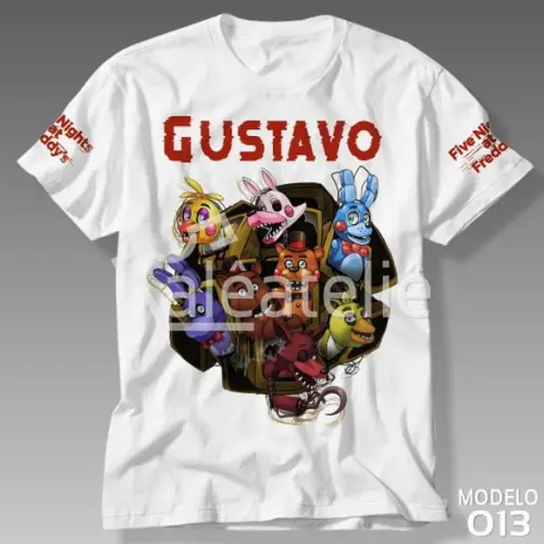 Camiseta Fnaf Five Nights at Freddy Infantil Adulto