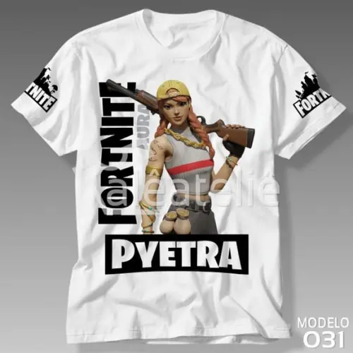 Camiseta Fortnite Aura Skin Battle Royale Personalizada