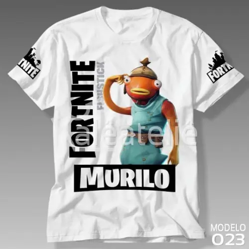 Camiseta Fortnite Peixoto Fishstick Skin Personalizada