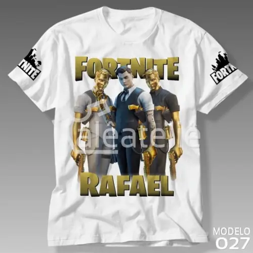 Camiseta Fortnite Midas Skin Battle Royale Personalizada