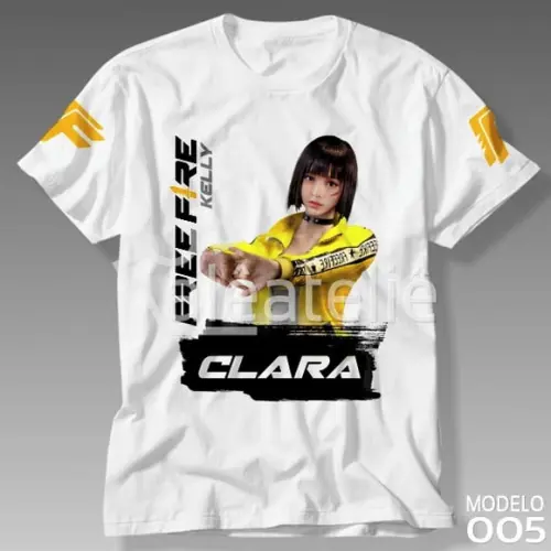 Camiseta Free Fire Personalizada Kelly Infantil Adulto