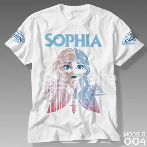 Camiseta Frozen Olaf Boneco Gelo Infantil Personalizada