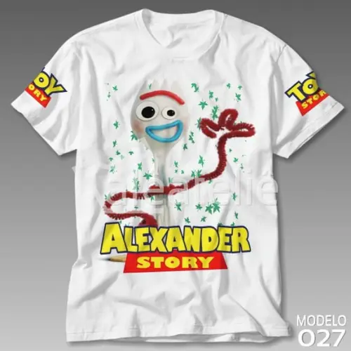 Camiseta Garfinho Toy Story 4 Infantil Festa Personalizada