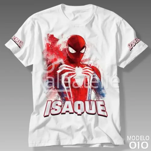 Camiseta Homem Aranha Masculina Personalizada
