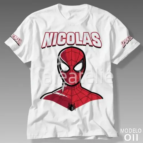 Camiseta Homem Aranha Spiderman Personalizada