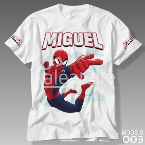 Camiseta Homem Aranha Spider-man Personalizada