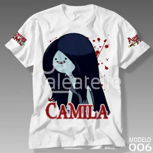 Camiseta Hora de Aventura Marceline Personalizada com Nome