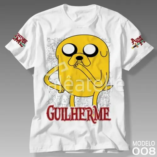 Camiseta Hora de Aventura Jake Finn Personalizada com Nome