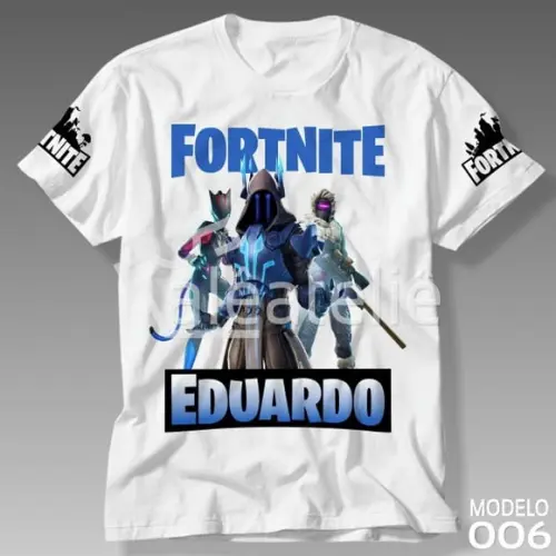 Camiseta Infantil Fortnite Battle Royale Personalizada Nome