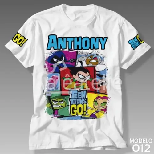 Camiseta Infantil Jovens Titans Personalizada
