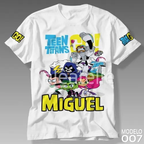 Camiseta Jovens Titãs Personalizada com Nome