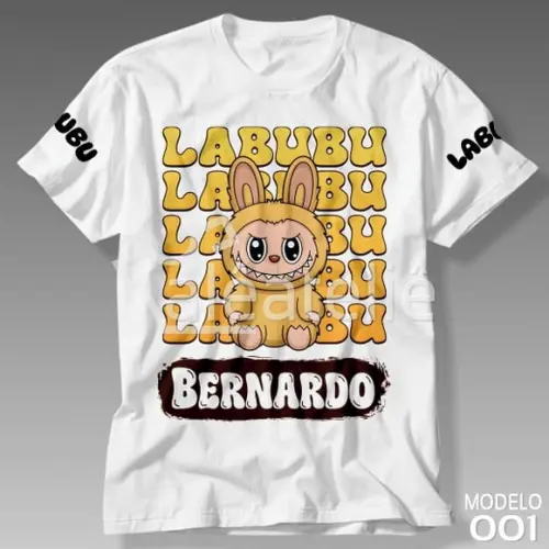 Camiseta Labubu Festa Infantil Adulto Personalizada