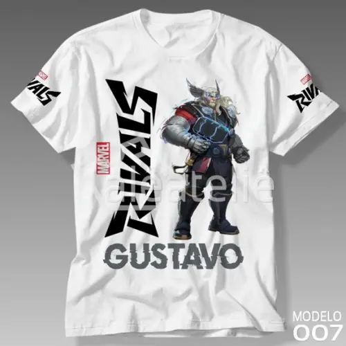 Camiseta Marvel Rivals Thor Infantil Adulto Personalizada