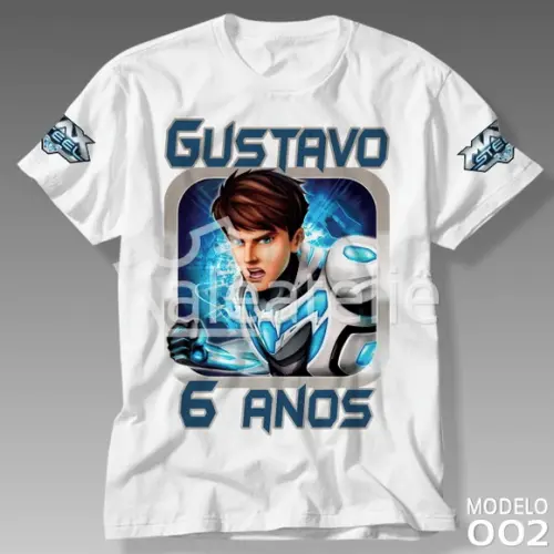 Camiseta Max Steel Festa Infantil Personalizada