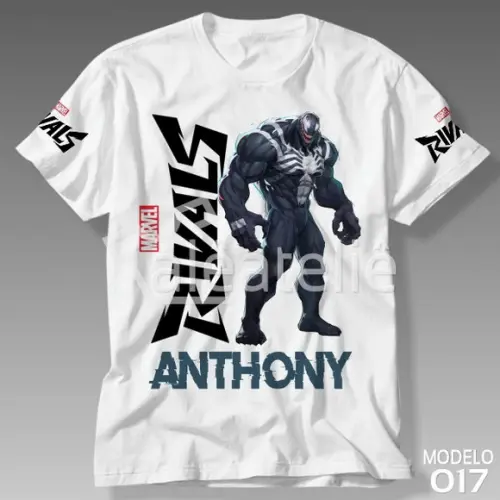 Camiseta Marvel Rivals Venom Infantil Adulto Personalizada