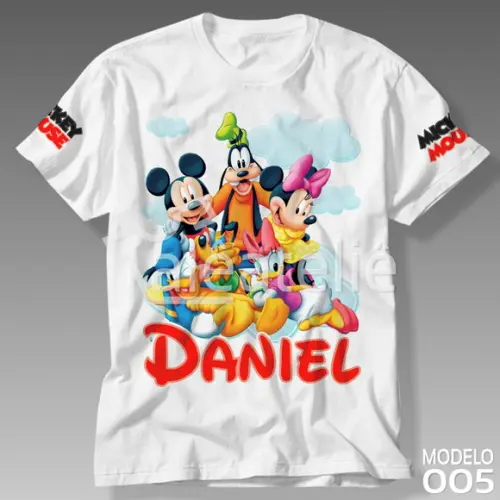 Camiseta Mickey Mouse Turma Disney Personalizada