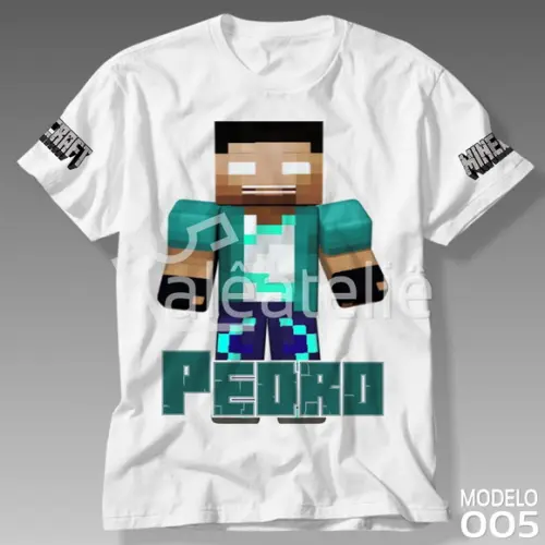 Camiseta Minecraft Personalizada Camisa Rezende