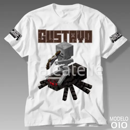 Camiseta Minecraft Personalizada Camisa Spider