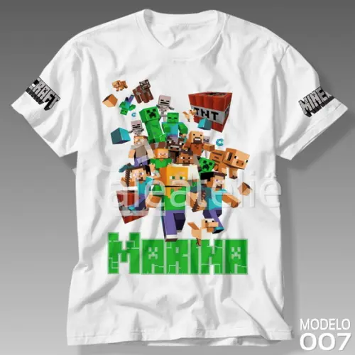 Camiseta Minecraft Personalizada Festa Game