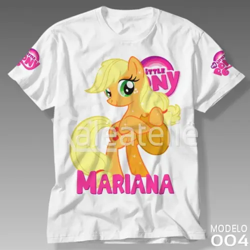 Camiseta My Little Pony Mlp Applejack Personalizada
