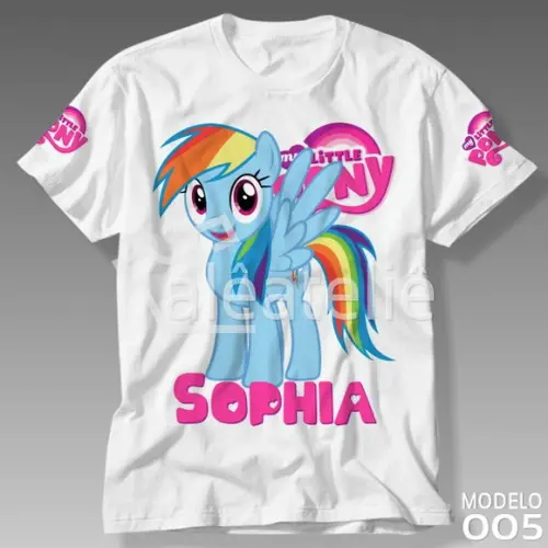Camiseta My Little Pony Mlp Rainbow Dash Personalizada