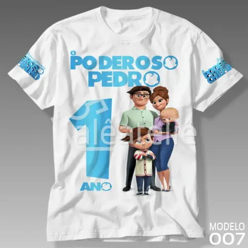 Camiseta O Poderoso Chefinho Infantil Personalizada Festa