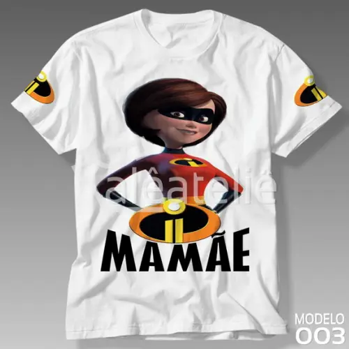 Camiseta Os Incríveis Personalizada Nome Festa Aniversário