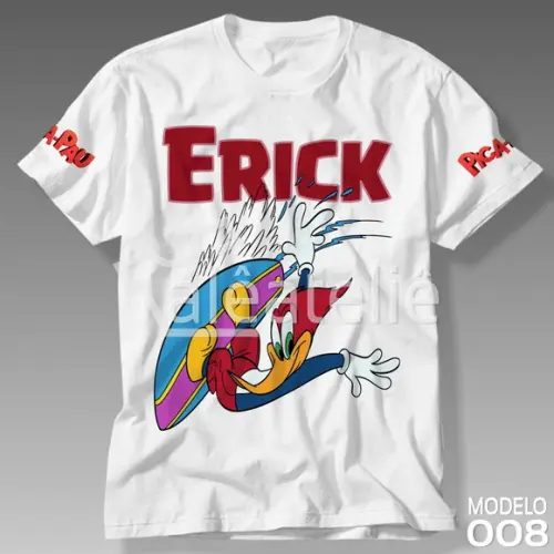 Camiseta Pica Pau Desenho Camisa Blusa Personalizada