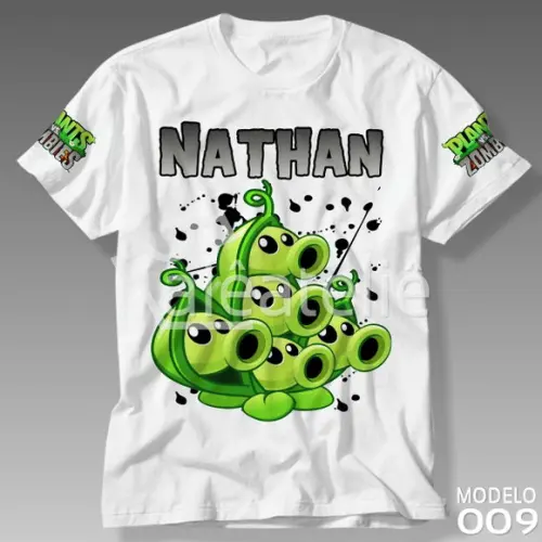Camiseta Plants vs Zombies Jogo Game Personalizada