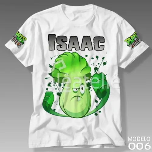 Camiseta Plants vs Zombies Infantil Adulto Personalizada