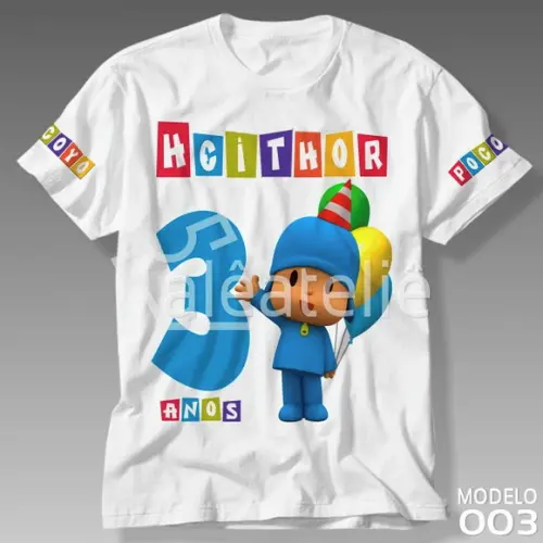 Camiseta Pocoyo Festa Personalizada