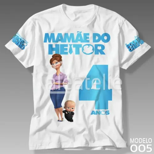 Camiseta Poderoso Chefinho Família Personalizada Mamãe
