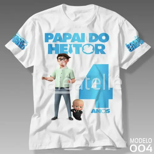 Camiseta Poderoso Chefinho Família Personalizada Papai