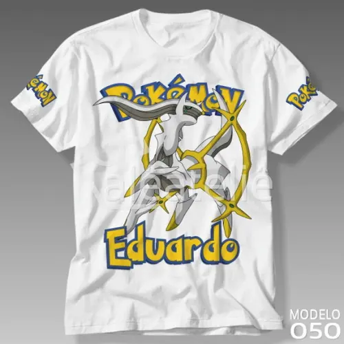 Camiseta Pokemon Arceus Festa Infantil Adulo Personalizada
