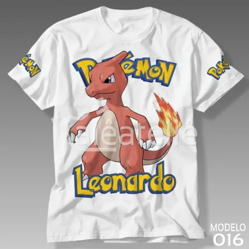 Camiseta Pokemon Charmeleon Infantil Adulo Personalizada