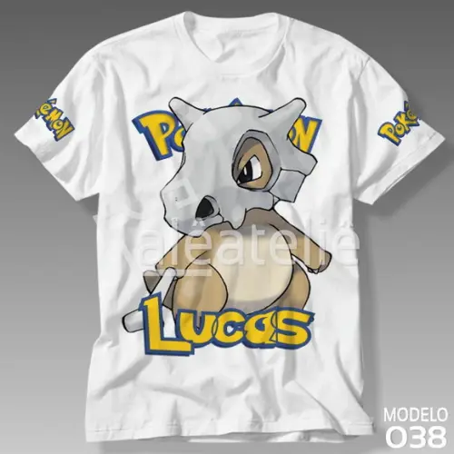 Camiseta Pokemon Cubone Festa Infantil Adulo Personalizada