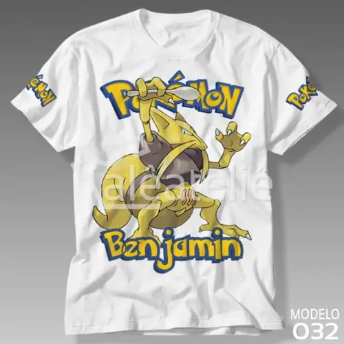Camiseta Pokemon Kadabra Festa Infantil Adulo Personalizada