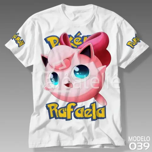 Camiseta Pokemon Jigglypuff Infantil Adulo Personalizada