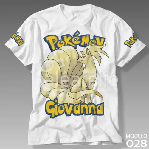 Camiseta Pokemon Ninetales Infantil Adulo Personalizada