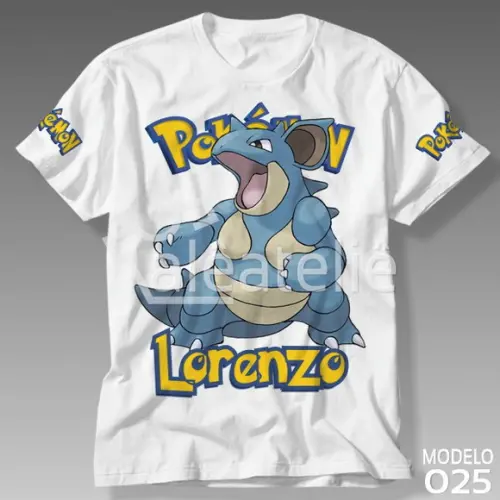 Camiseta Pokemon Nidoqueen Infantil Adulo Personalizada
