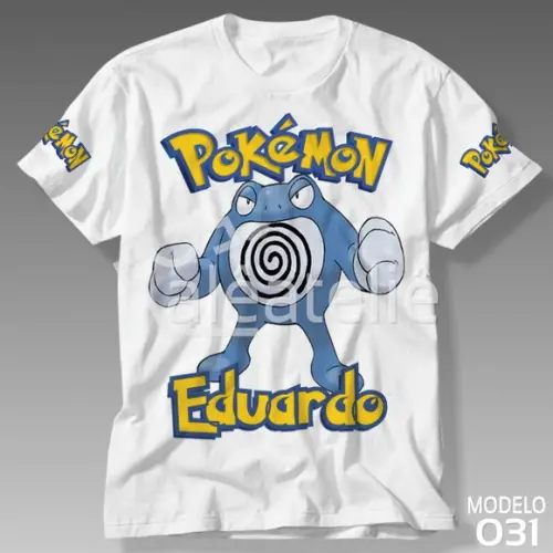 Camiseta Pokemon Poliwrath Infantil Adulo Personalizada