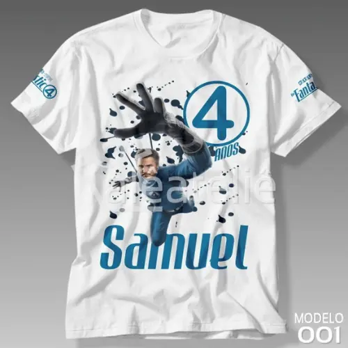 Camiseta Quarteto Fantástico Senhor Fantástico Personalizada
