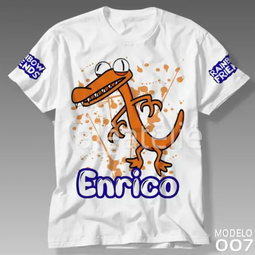 Camiseta Rainbow Friends Orange Laranja Personalizada