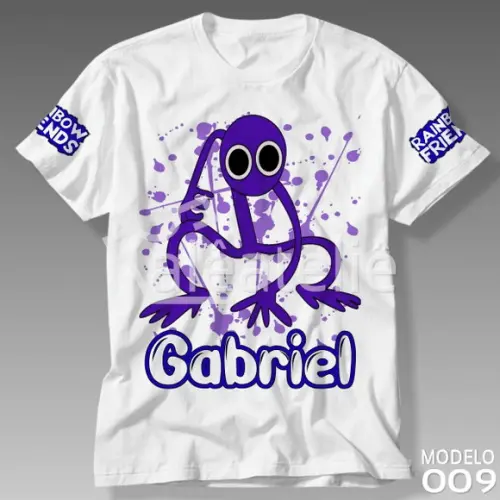 Camiseta Rainbow Friends Purple Roxo Personalizada