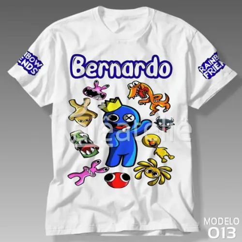 Camiseta Rainbow Friends T-shirt Unissex Blusa Personalizada