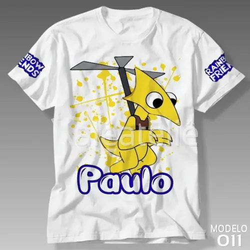 Camiseta Rainbow Friends Yellow Amarelo Personalizada