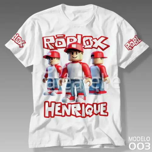 Camiseta Roblox Infantil Juvenil Adulto Personalizada